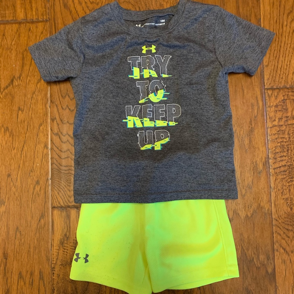 Under Armour shirt and shorts set